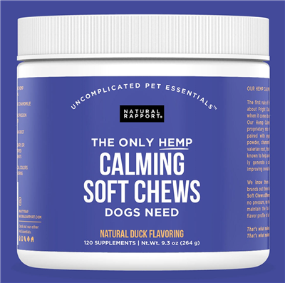 Natural Rapport - The Only CALMING Soft Chews Dogs Need - 120 Chews
