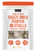 Natural Rapport - The Only Freeze Dried PUMPKIN MEATBALLS Dogs Need - 7 oz