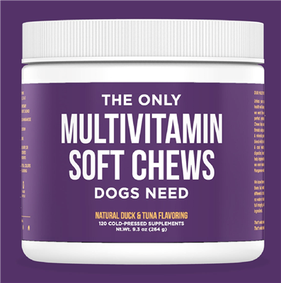 Natural Rapport - The Only MULTIVITAMIN Soft Chews Dogs Need - 120 Chews