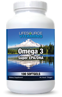 Omega 3 - 300 mg - Super EPA/DHA -  100 Softgels