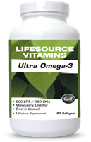 Ultra Omega 3 - 500 EPA / 250 DHA - 90 Softgels