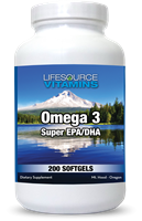 Omega 3 - 300 mg - Super EPA/DHA - 200 Softgels - VALUE SIZE