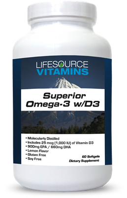 Superior Omega-3 w/ Vitamin D3 - 60 Softgels