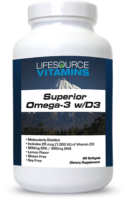 Superior Omega-3 w/ Vitamin D3 - 60 Softgels