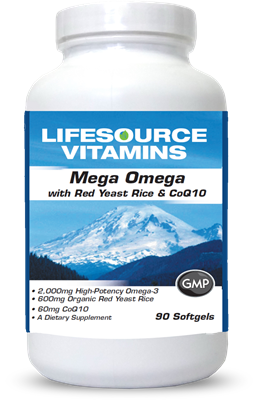 Mega Omega w/ Red Yeast Rice & CoQ10 - 90 Softgels