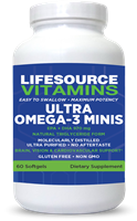 Ultra  Omega 3 MINI's - 60 Softgels - 30 servings of 660 mg EPA- 310 mg DHA