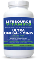 Ultra  Omega 3 MINI's - 120 Softgels - 60 Servings of 660 mg EPA- 310 mg DHA