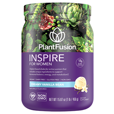 PlantFusion - Inspire for Women- Vegan Protein Powder for Women - Creamy Vanilla Bean