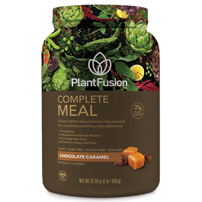 PlantFusion -Complete Meal- Vegan Meal Replacement Shake - Chocolate Caramel  - 2lb VALUE SIZE