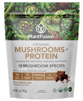 PlantFusion - MUSHROOMS + PROTEIN POWDER - Rich Chocolate 1 lb