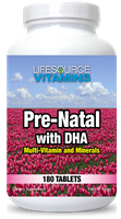 Pre-Natal with DHA Multivitamins & Minerals - 180 Tabs - Proprietary Formula
