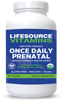 PreNatal Multi - Once Daily - Certified Organic Whole Food Based - 60 Tablets -VALUE SIZE