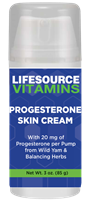 Progesterone Skin Cream - 20 mg of Progesterone - 3 oz