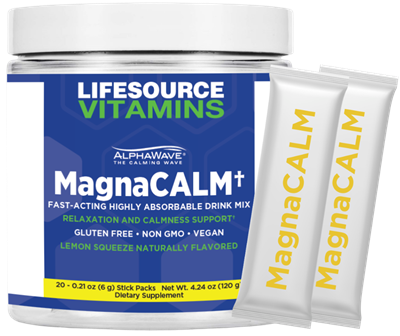 MagnaCALM - Magnesium & L-Theanine -Lemon Squeeze- 20 Stick Packs