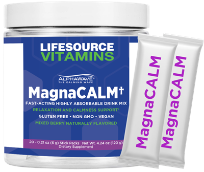 MagnaCALM - Magnesium & L-Theanine -Mixed Berry- 20 Stick Packs