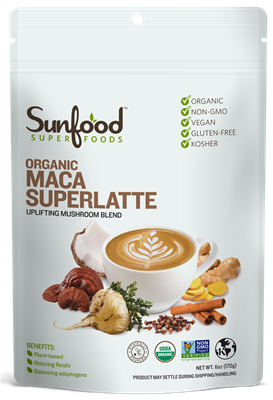 Sunfood Super Foods MACA SuperLatte Powder 6 oz- Organic