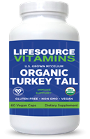 Turkey Tail Mushroom 1,000 mg (Organic) - 60 Vegan Capsules -30 servings