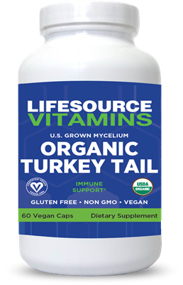 Turkey Tail Mushroom 1,000 mg (Organic) - 60 Vegan Capsules -30 servings