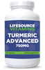 Turmeric Advanced - 750 mg - 60 Vegetable Capsules - Curcumin With BioPereine (Black Pepper Fruit Extract)