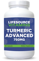 Turmeric Advanced - 750 mg - 60 Vegetable Capsules - Curcumin With BioPereine (Black Pepper Fruit Extract)