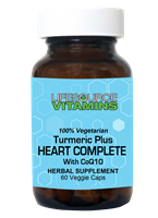 Turmeric Plus - Heart Complete with CoQ10 -60 Veggie Capsules