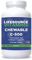 Vitamin C 500 mg - 100 Chewable Tablets - Orange