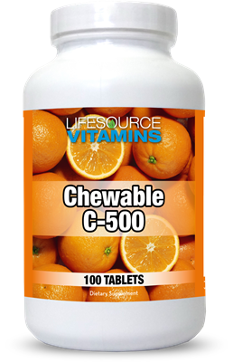 Vitamin C 500 mg - 100 Chewable Tablets - Orange