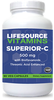 Superior C -  500 mg - Threonic Acid - Enhanced Buffered Bioavailable Vitamin C - 90 Veg Capsules