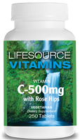 Vitamin C 500 mg with Rose Hips  250 Tabs VALUE SIZE