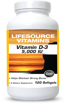 Vitamin D-3 125 mcg (5,000 IU) - 120 Softgels