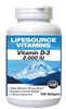 Vitamin D-3 50 mcg (2,000 IU) - 120 Softgels