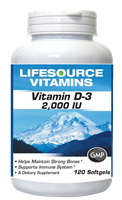 Vitamin D-3 50 mcg (2,000 IU) - 120 Softgels