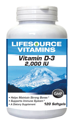 Vitamin D-3 50 mcg (2,000 IU) - 120 Softgels