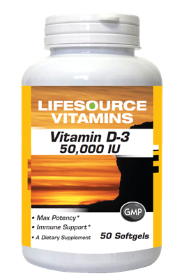 Vitamin D-3 1250 mcg (50,000 IU) Weekly - 50 Softgels