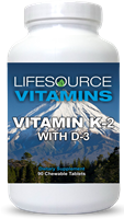 Vitamin K2 with D3 - 90 Chewable Tablets