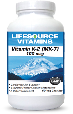 Vitamin K2  (MK-7) - 100 mcg - 60 Veg Capsules