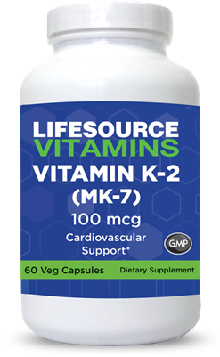 Vitamin K2  (MK-7) - 100 mcg - 60 Veg Capsules