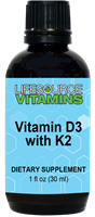 Vitamin D3 (62.5 mcg) &  K2 (200 mcg)  - LIQUID - 1 Fl oz