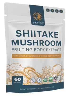 Wholesun Wellness - Shiitake Certified Organic Mushroom Extract Powder ~  2.12 oz