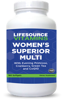 Women's Superior Multivitamins & Minerals 180 Softgels - Late 30's through 50's VALUE SIZE