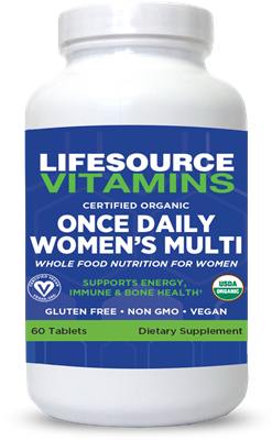 Women's Multi - Once Daily - Certified Organic - Whole Food Based - 60 Tablets - VALUE SIZE