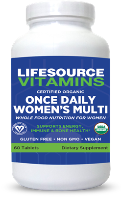 Women's Multi - Once Daily - Certified Organic - Whole Food Based - 60 Tablets - VALUE SIZE