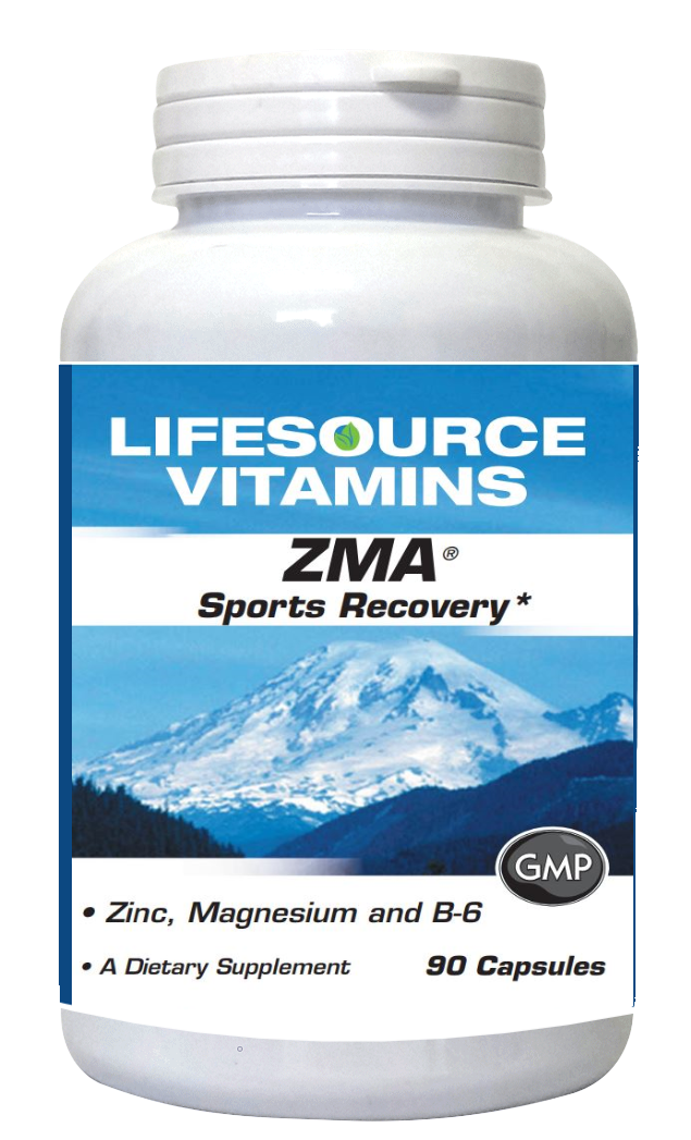 LifeSource Vitamins-ZMA - Zinc / Magnesium / Vit B6 - Sports