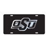 Oklahoma State Mirrored License Plate-Black