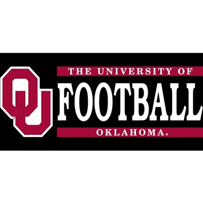 University of Oklahoma Football W/OU Logo Vinyl Decal