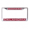 Mirrored Licence Plate Frame - Oklahoma Sooners
