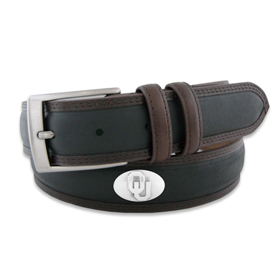 Oklahoma Sooner's Leather Two-Tone Concho Men's Belt