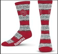 Oklahoma Sooners Rainbow Stripe Socks
