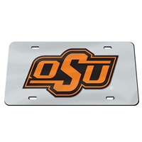 "OSU" Mirrored Acrylic License Plate