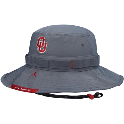 Men's Jordan Brand Gray Oklahoma Sooners Performance Boonie Bucket Hat